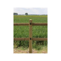 Tussenpaal - Square Diamond - 11x11x225 cm - 2 gaten - Tanalith-E -  paardenafsluiting