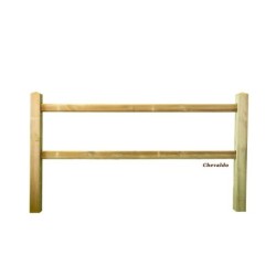Doorsteek omheining Square Diamond - 11x11x225 cm - 2 gaten - Tanalith-E