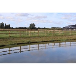 Doorsteek omheining Square Diamond - 11x11x225 cm - 2 gaten - Tanalith-E