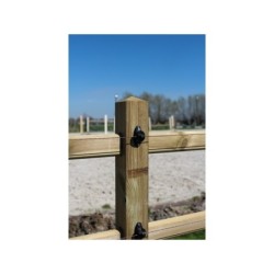Tussenpaal - Square Diamond - 11x11x250 cm - 3 gaten - Tanalith-E - paardenafsluiting