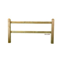 Doorsteek omheiningen Square Prestige - 12x12x200 cm - 2 gaten - Tanalith-E