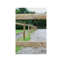 Doorsteek omheiningen Square Prestige - 12x12x200 cm - 2 gaten - Tanalith-E