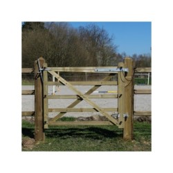 Complete enkele Engelse poort 1,2 m - Tanalith-E - inclusief poortpalen + hang- en sluitwerk - weidepoort