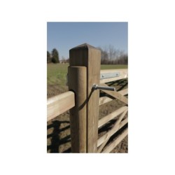 Halve paal - Round original - 12x200 cm - 2 gaten - Tanalith-E