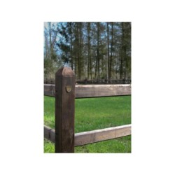 Hoekpaal - Square Prestige - 12x12x225 cm - 3 gaten - PRE-SHIELD®