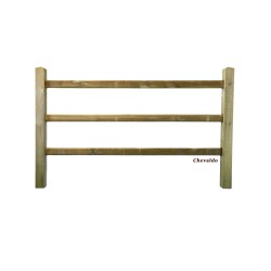 Doorsteek omheining Square Basic - 12,5x12,5x225 cm - 3 liggers - Tanalith-e