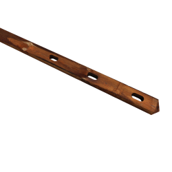 Halve paal - Square Basic - 6x12,5x200 cm - 3 gaten - Tanatone