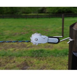 Koordspanner zwart met RVS/INOX haak en los schroefoog