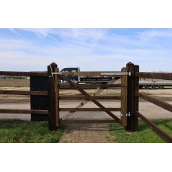 Complete enkele Engelse poort 1,2 m - PRE-SHIELD® - inclusief poortpalen + hang- en sluitwerk - weidepoort