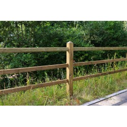 Doorsteek omheining Square Basic - 12,5x12,5x225 cm - 3 liggers - Tanalith-e