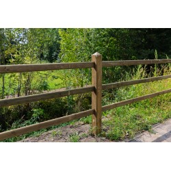 Doorsteek omheining Square Basic - 12,5x12,5x225 cm - 3 liggers - Tanalith-e