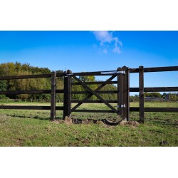 Complete enkele Engelse poort 1,8 m - PRE-SHIELD® - inclusief poortpalen + hang- en sluitwerk - weidepoort