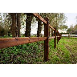 Doorsteek omheining Square Basic - 12,5x12,5x200 cm - 2 liggers - Tanatone