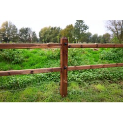 Doorsteek omheining Square Basic - 12,5x12,5x200 cm - 2 liggers - Tanatone