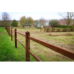 Doorsteek omheining Square Basic - 12,5x12,5x200 cm - 2 liggers - Tanatone