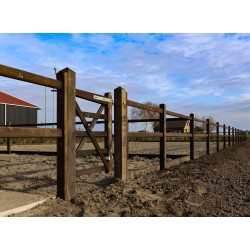 Doorsteek omheining Square Diamond - 11x11x225 cm - 2 gaten - PRE-SHIELD®