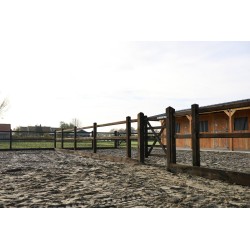 Complete enkele Engelse poort 1,2 m - PRE-SHIELD® - inclusief poortpalen + hang- en sluitwerk - weidepoort