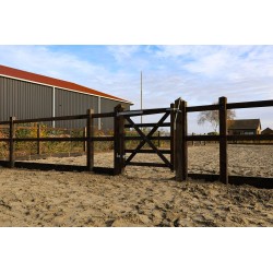 Complete enkele Engelse poort 1,2 m - PRE-SHIELD® - inclusief poortpalen + hang- en sluitwerk - weidepoort