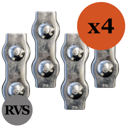 RVS Koordverbinder 10mm 4 stuks