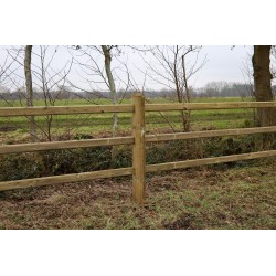 Doorsteek omheining Square Basic - 12,5x12,5x225 cm - 3 liggers - Tanalith-e