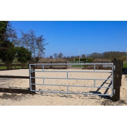 Gegalvaniseerde poort - ijzeren weidepoort - 4,5 meter - incl. hang- en sluitwerk