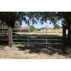 Gegalvaniseerde poort 3 tot 4 meter - ijzeren weidepoort - incl. hang- en sluitwerk