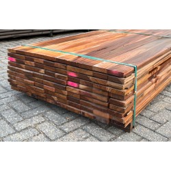 Okan planken - hardhout - circa 250 x 10 x 2,5 cm
