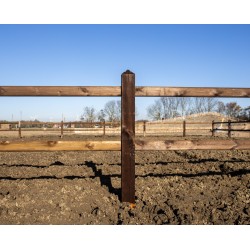 Doorsteek omheining Square Basic - 12,5x12,5x200 cm - 2 liggers - Tanatone