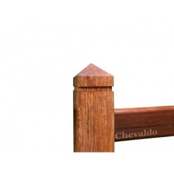 T-paal 2 gaten - Square Tropic - 10x10x210cm