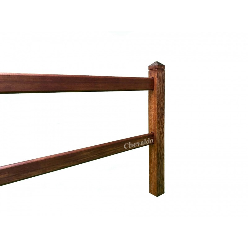 T-paal 2 gaten - Square Tropic - 10x10x210cm