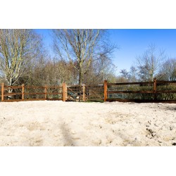 Complete dubbele Engelse poort 2 x 1,8 m (totaal 3,6 m) - Tanatone - inclusief poortpalen + hang- en sluitwerk - weidepoort