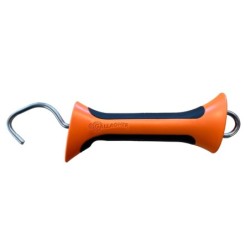 Premium Softgrip poortgreep oranje cord/draad RVS (1)