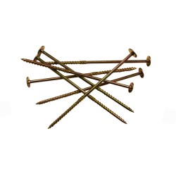 Tellerkopschroeven Schotelkop Rufast | 8.0 x 220 mm | 50 stuks | Geel zink