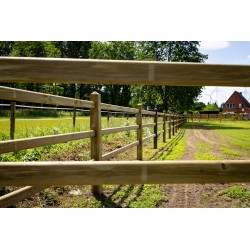 Doorsteek omheining Square Basic - 12,5x12,5x225 cm - 3 liggers - Tanalith-e