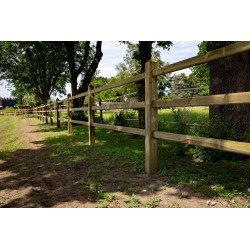 Doorsteek omheining Square Basic - 12,5x12,5x225 cm - 3 liggers - Tanalith-e