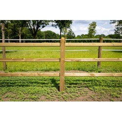 Doorsteek omheining Square Basic - 12,5x12,5x225 cm - 3 liggers - Tanalith-e