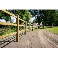 Doorsteek omheining Square Basic - 12,5x12,5x225 cm - 3 liggers - Tanalith-e