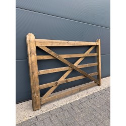 Engelse houten poort 180 cm bruin verkleurd