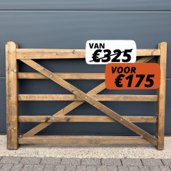 Engelse houten poort 180 cm bruin verkleurd