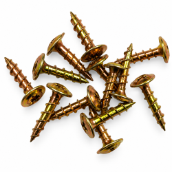 Tellerkopschroeven Schotelkop Rufast | 6.0 x 30 mm | 100 stuks | Geel zink