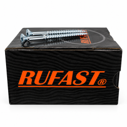 Turbofix houtschroeven Rufast | 5.0 x 80 mm | 200 stuks | Wit zink