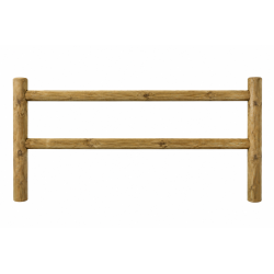Doorsteek omheining - Round Original - 12x220 cm - 2 liggers - Tanalith-E