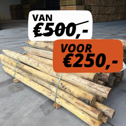 Bundel kastanjepalen | 37 stuks | Actie