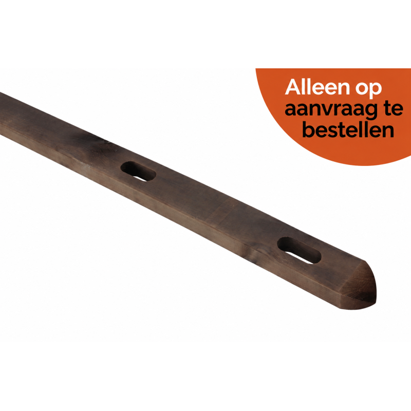 Halve paal - Square Prestige - 6x12x200 cm - 2 gaten - PRE-SHIELD®