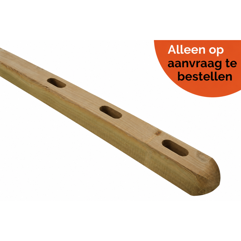 Tussenpaal - Square Prestige - 12x12x225 cm - 3 gaten - Tanalith-E - paardenafsluiting