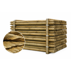 Houten palen | Weidepalen | grenen | Tanalith-e | rond gefreesd | 10x180 cm | va €9,91 p/s -