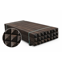 Houten palen | Weidepalen | grenen | PRE-SHIELD® | vierkant en afgebold | geschaafd | 12x12x200 cm | va €48,53 p/s -